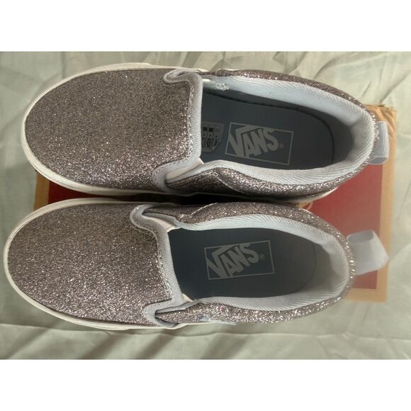 NIB! Vans Asher Glitter Slip-On Shoes - Toddler Size 11 - Picture 5 of 6